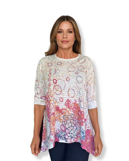 Jeyda Top in Springtime Bubbles Print - Atelier5