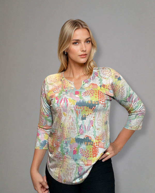 TU2 PINK FRENCH T PRINT, 1 LEFT