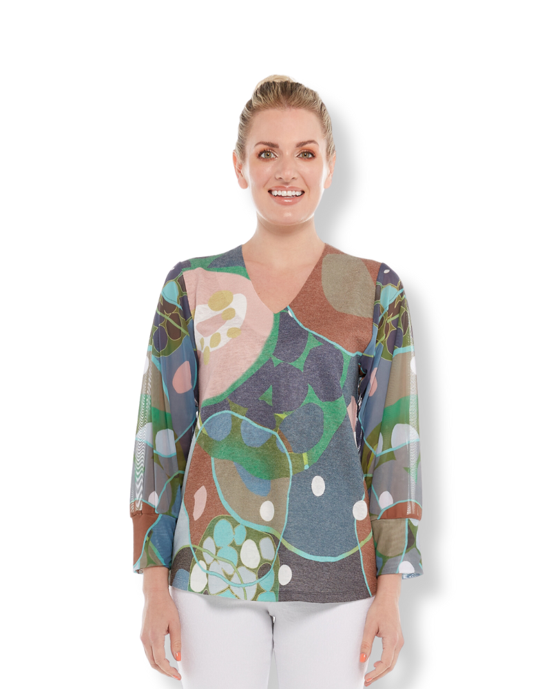 TUNIC EARTH NATURE PRINT - Atelier5