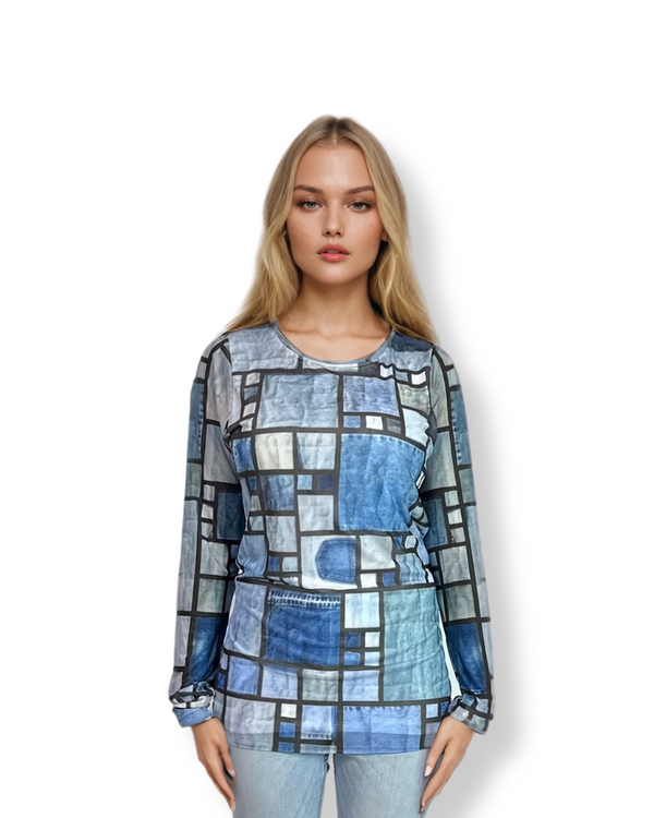 All mesh top jean patch By Sylvaine Jourdes - Atelier5