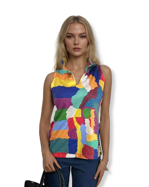 FT WIRE NECK TANK TOP INDIAN FESTIVAL - Atelier5
