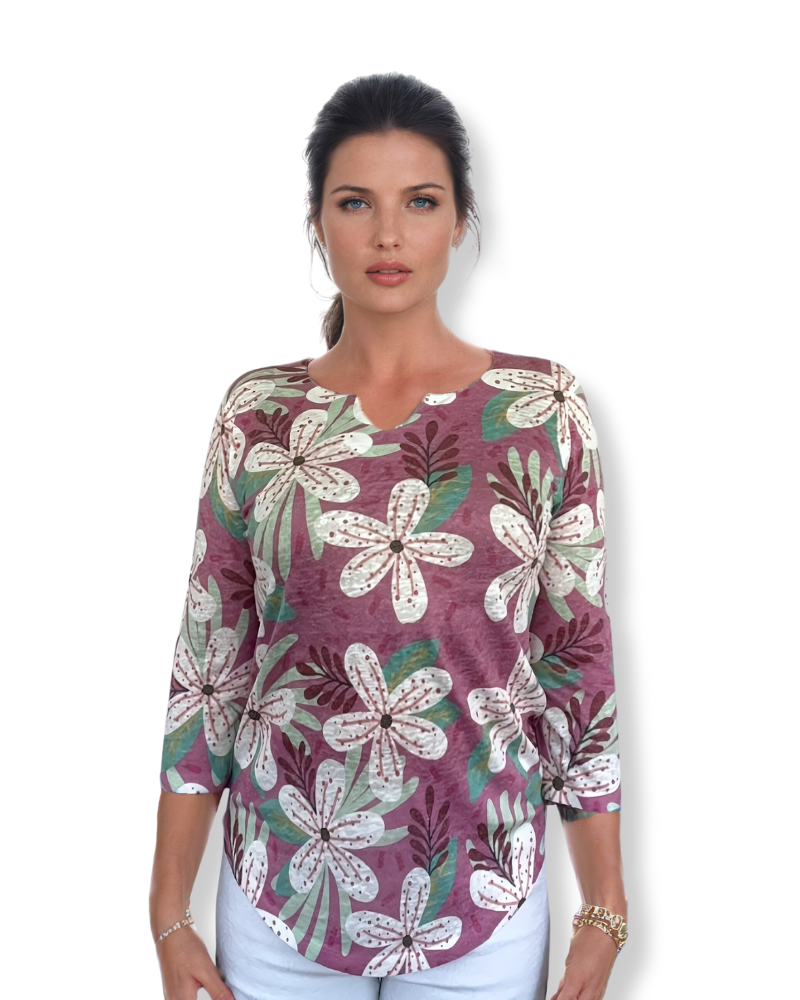 TUNIC 2 MARISOL PURPLE FLOWERS