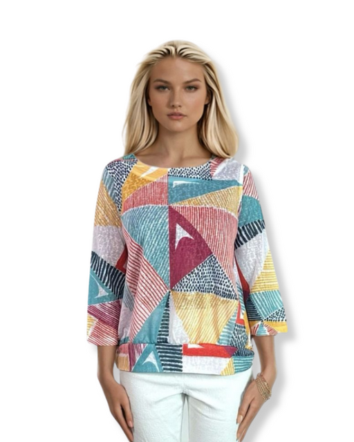 Blousy top triangles patchwork