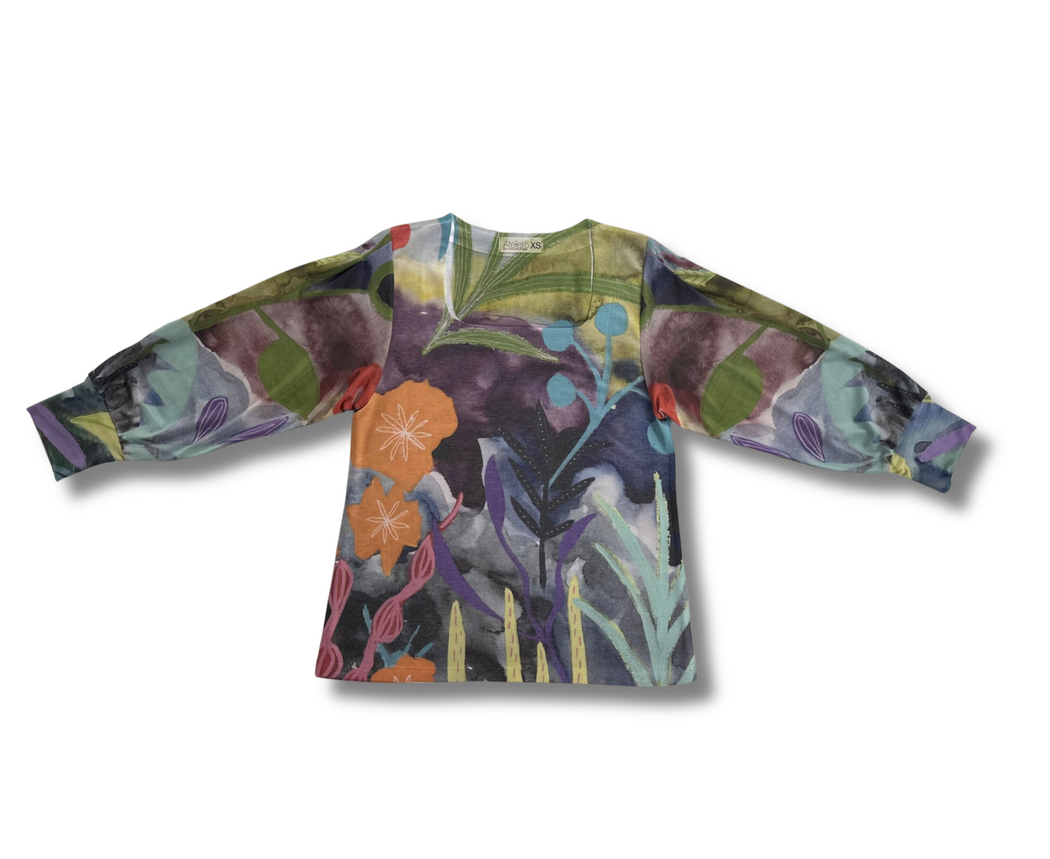 Ft Square neck top rainy day By Jennifer Fynn