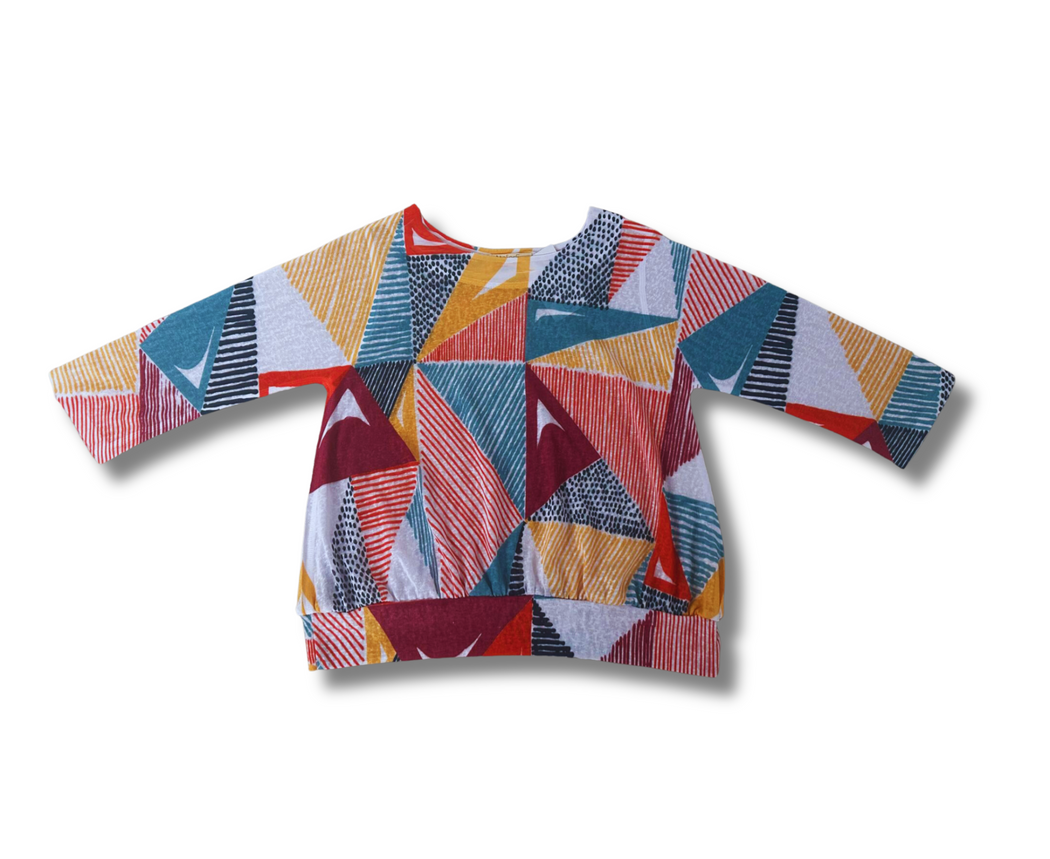 Blousy top triangles patchwork